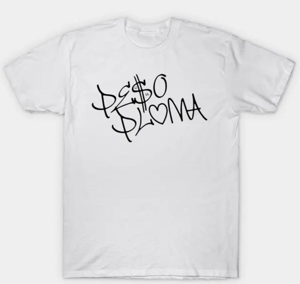 Peso Pluma Short Sleeve  Corridos Mens Unisex S-3XL White Unisex T-Shirt XXXXL