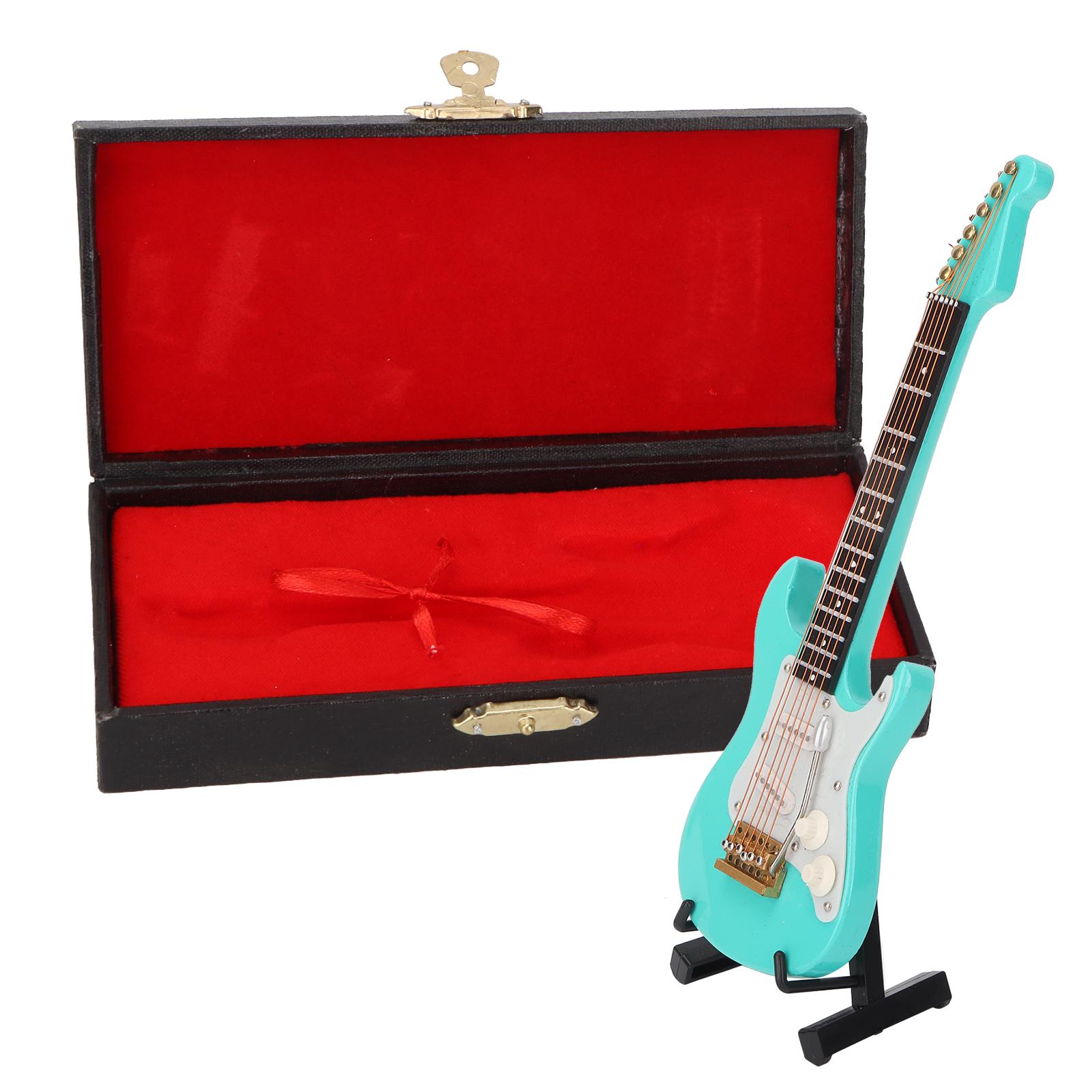 

Mini Guitar Replica Miniature Guitar Musical Instrument Model Home Office DecorationS