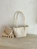 Trendy Woven Handbag: Large Capacity Textured Tote