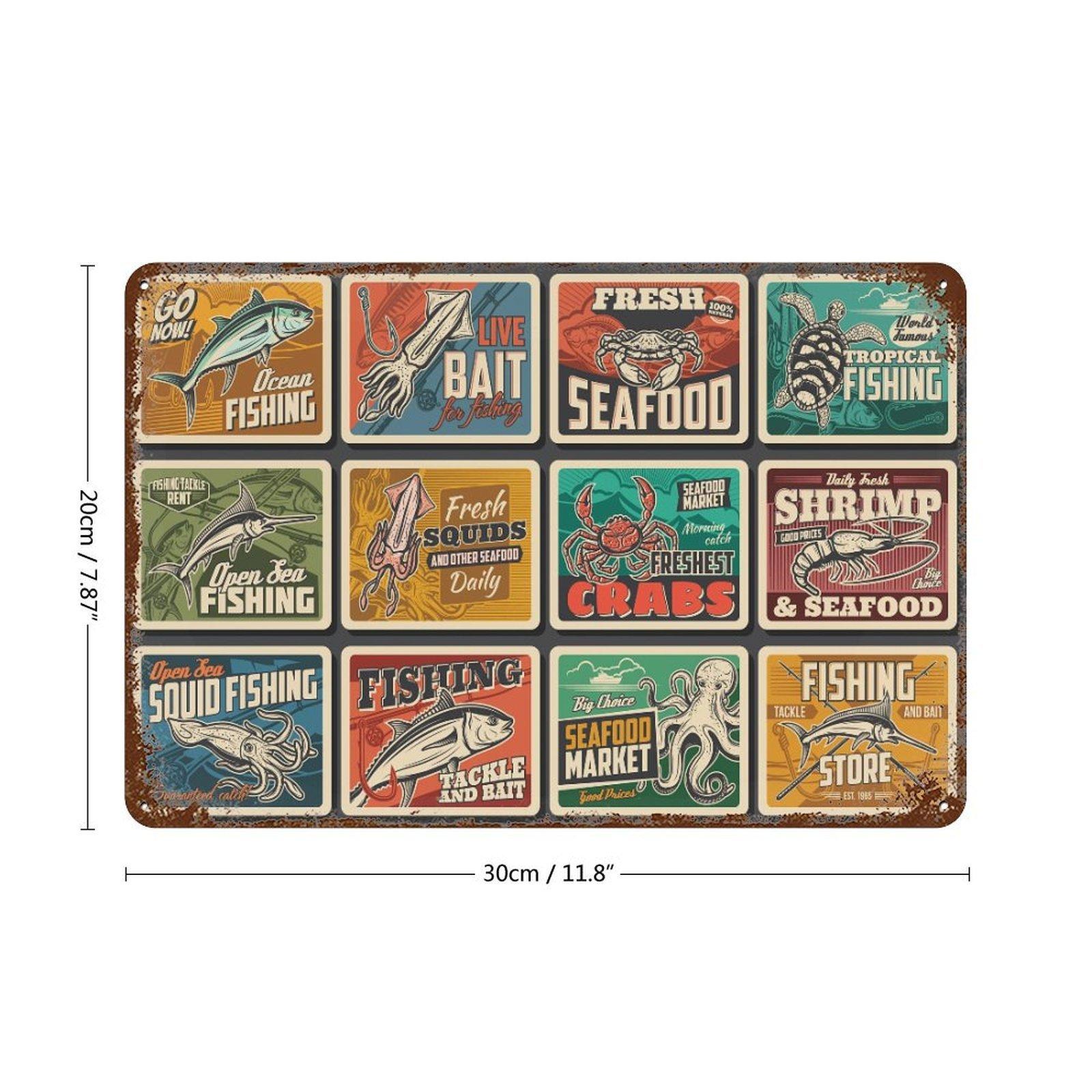 

1-Pack shabby retro sign panel, 20×30cm and 30×40cm, antique rust surface metal wall decor for cafe or bedroom 20*30CM