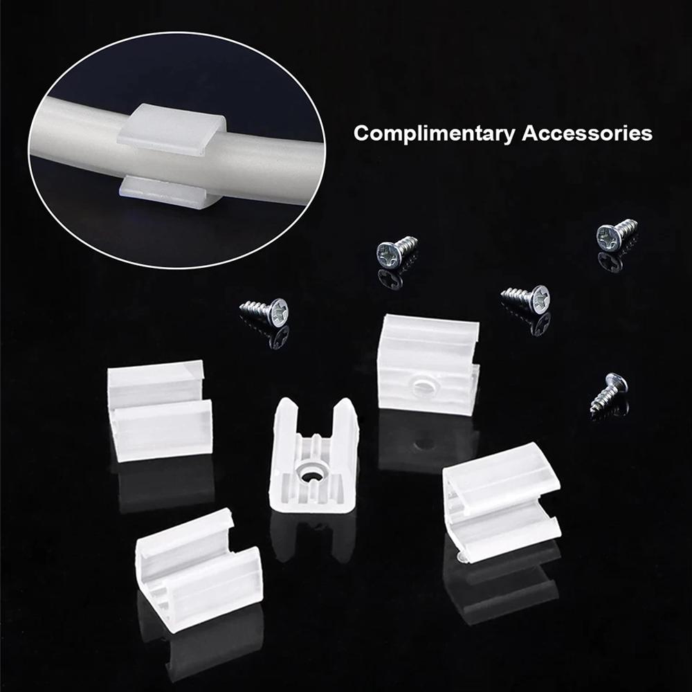 220V COB LED Strip Light EU Power Plug IP67 Buckle Fixation LED Strip Lamp Flexible COB Linear Light Bar 3000K 4000K 6000K 1-21m