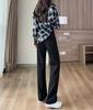 Women's High-Waist Black Wide-Leg Pants - 2024 Spring/Summer Collection