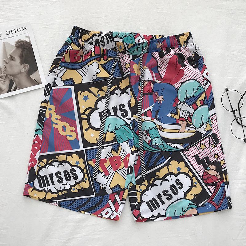 K167 Summer Casual Men's Korean Style Loose Beach Shorts