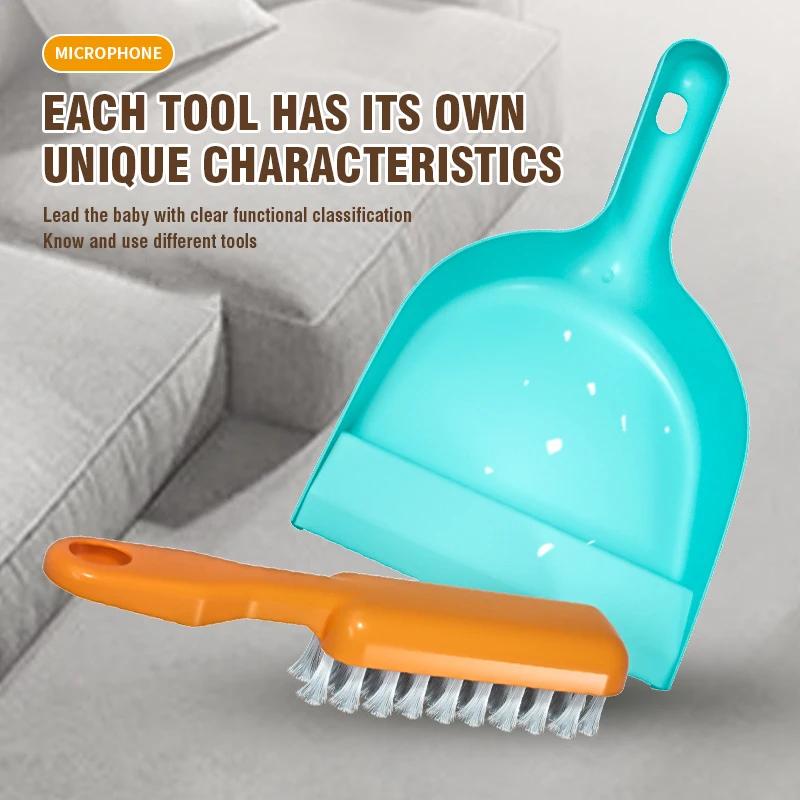 Non-Toxic Preschool Detachable Cleans Set Pretend Play Toy Realistic Electric Vacuum Cleaner Cleaning Carts Toys For Kids Christmas Gifts