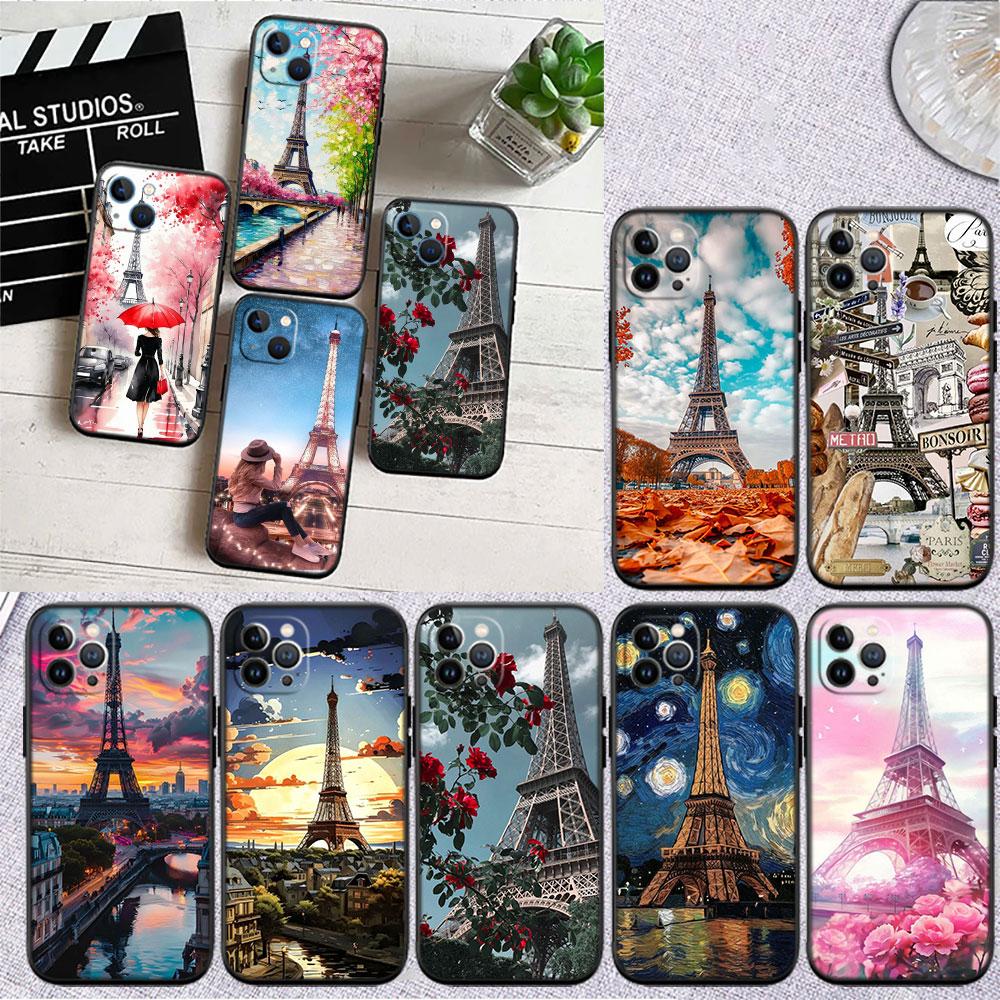 LO81 Paris Eiffel tower Soft Shell Phone Case for Redmi Note 10 11 12 Pro Max 10S 10C 10T 11A 11S 12S 12C