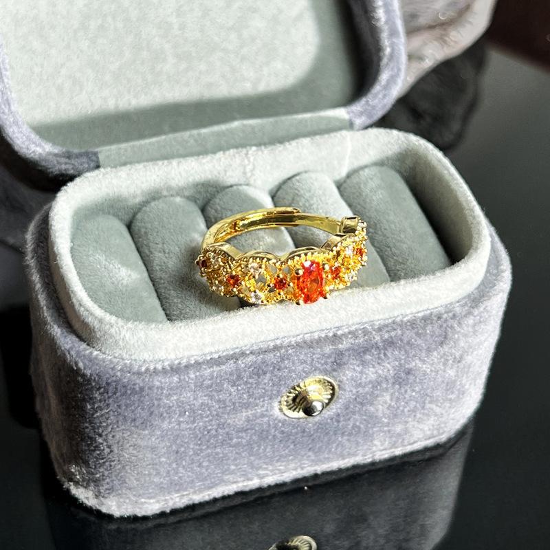 Caibao Series Open Ring Women'S Simple Fashion Niche Design Sweet Cool Light Luxury High-End Accessories