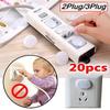 20Pcs Power Socket Electrical Outlet Plug Baby Kids Child Safety Guard Protection Counter Electric Shock Plugs Protector Cover A+