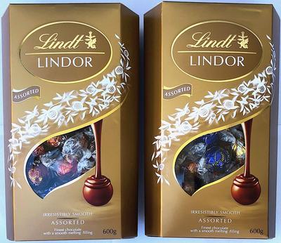 Lindt Lindor 4 Types Assorted 600g 2 Boxes