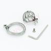 Screw Lock Stainless Steel Male Chastity Device Cock Cage with Arc Penis Ring Sex Toys for Men Urethral Lock Adult Game