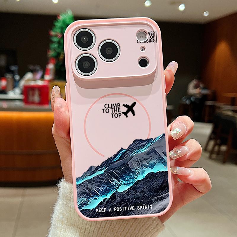 Magnetic For Magsafe Case For iPhone 17 Pro Max Airplane Landscape Pattern Skin Feeling Cover For iPhone 16 15 14 13 Pro Max