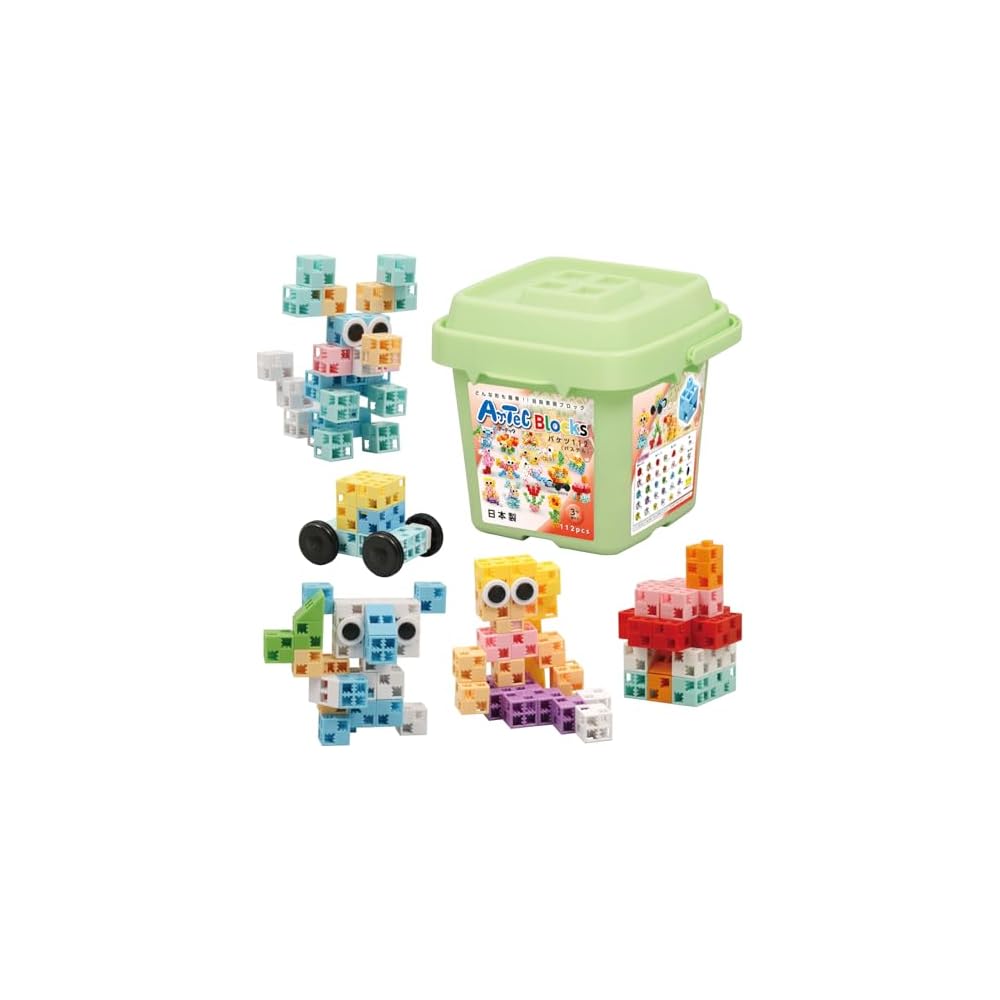 Artec ArTec Block Bucket Pastel 112 Pieces Educational Toy for Boys and Girls