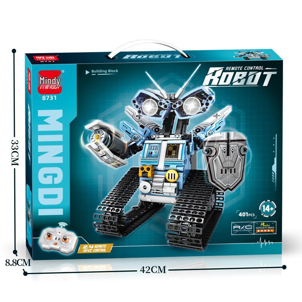 Mindy 2.4G Remote Control Robot Compatible with Lego Blocks - Assembly Toy for Students and Boys