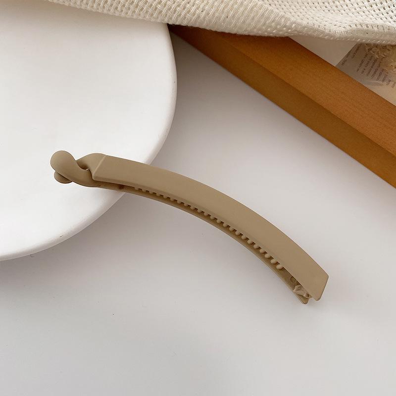 Приподнятая матовая заколка-банан для тонких волос - Вертикальный держатель для хвостика