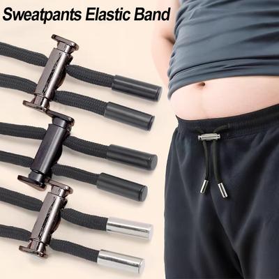 Sweatpants Elastic Band Sports Pants Rope Waist Drawstring Strap with Cord Lock Stopper Rope Ends Lock DIY Sewing Accessories