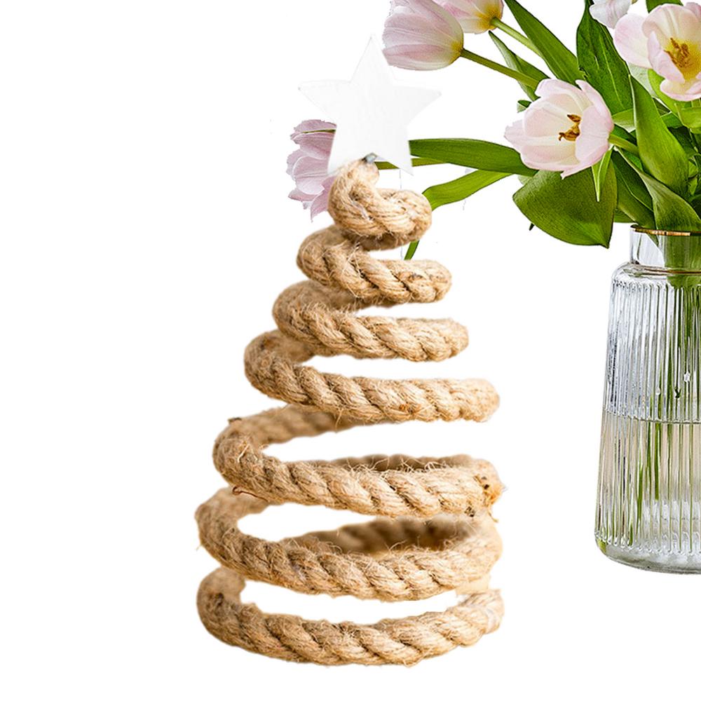 Christmas Tree Figurine Tabletop Wooden Bead Christmas Tree Holiday Figurine Creative Christmas Tree Holiday Figurine Christmas