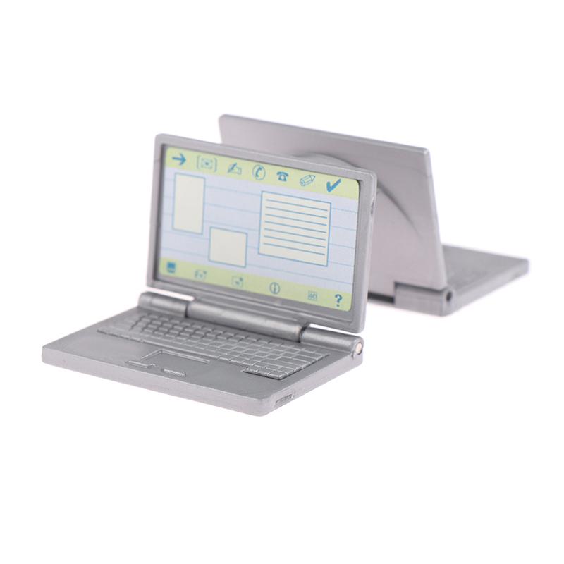 1:12 Miniaturní model notebooku pro panenky, simulace, doplněk pro domeček pro panenky