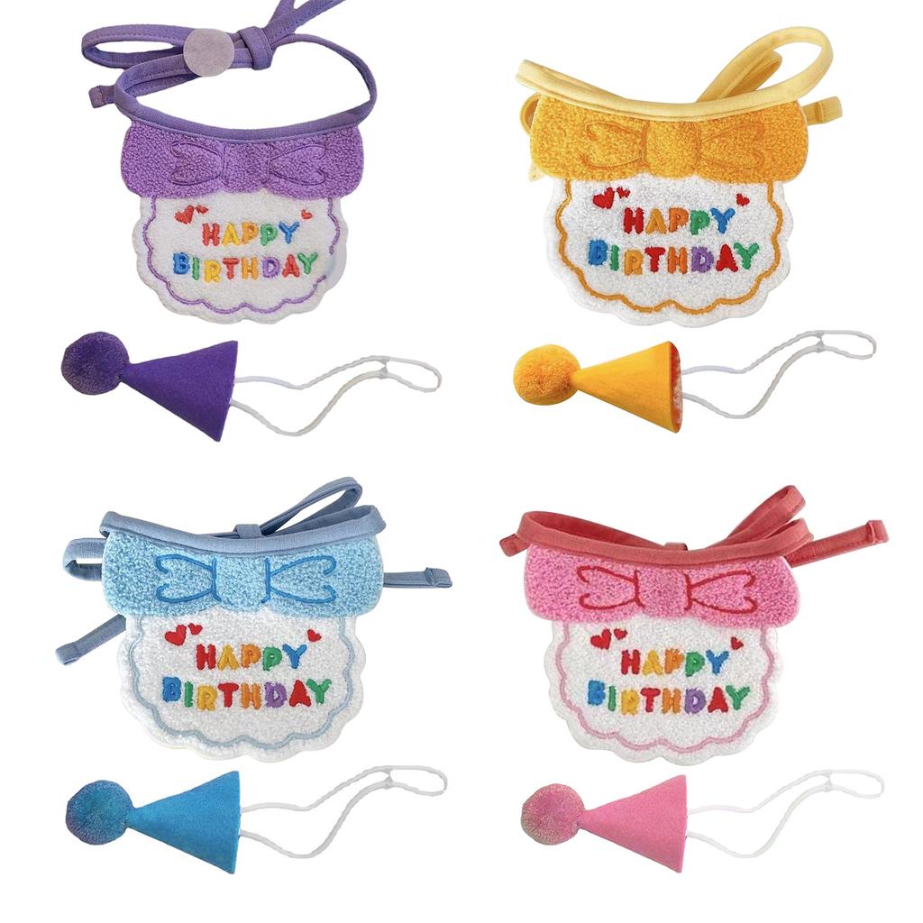 Cat Dog Bibs and Hats Cute Dress Up Hats Bib Funny Photography Props Gift for Birthday Party