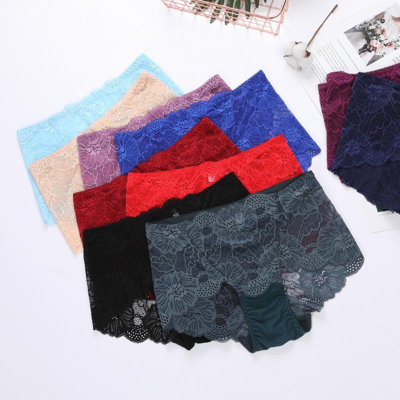 10 farben Frauen Sexy Spitze Höschen Blumen Stickerei Unterwäsche Mittlere Taille Butt Lift Nahtlose Slip Plus Größe Elastizität Panty