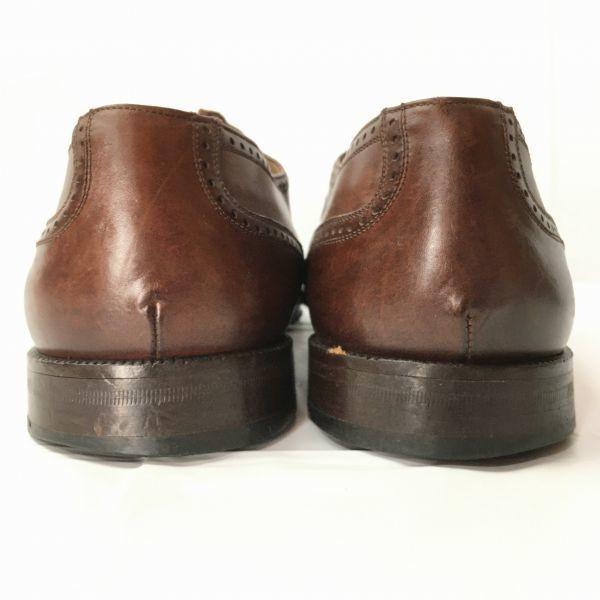 Vintage Mezlan Made In Spain Semi Brogue Cap Toe Shoes Brown Size 10.5M 28.0-28.5 Men's(USED)