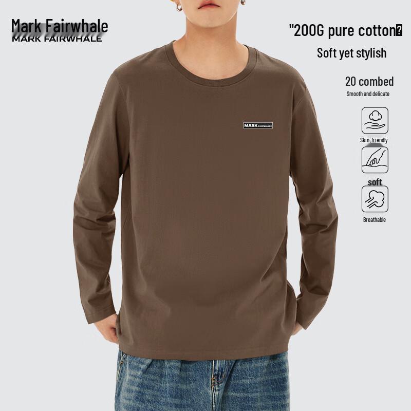 

Mark Fairwhale Men s Heavyweight Cotton Long Sleeve T-Shirt XL