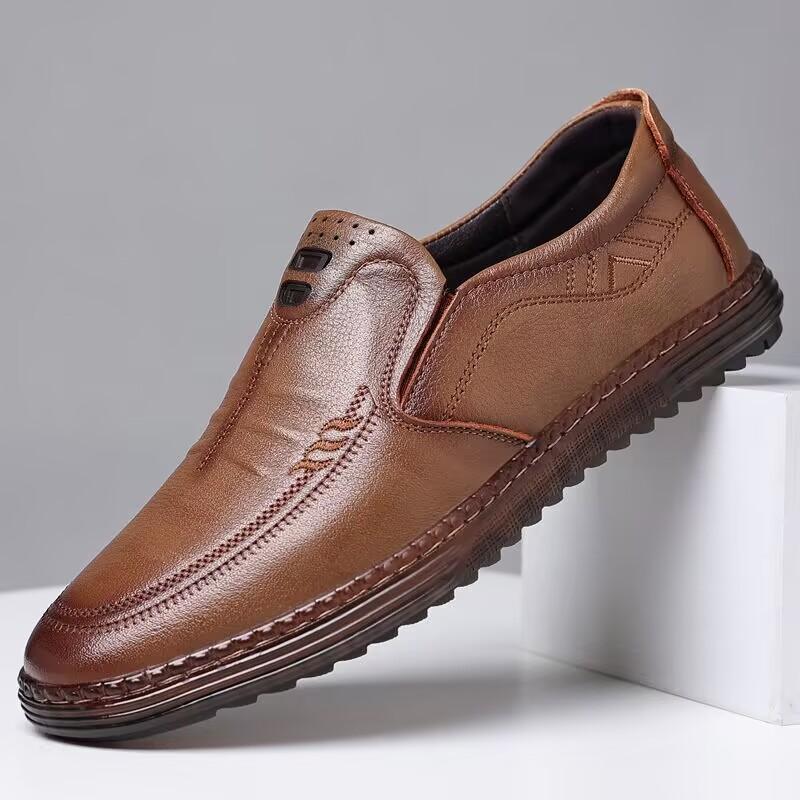 Pantofi Bărbați Cusuți Manual din Piele Naturală Tip Slip On Business Formal Ocazie Nuntă Petrecere Încălțăminte Timp Liber Oficial Pantofi de Bord