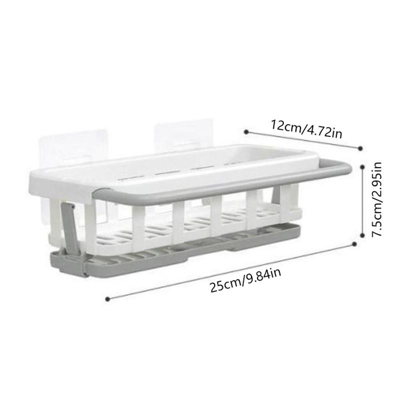 Kitchen Sponge Sink Holder Punch-Free Dish Drain Rack Storage Shelf Bathroom Shelves Hanging Rack Organizer Accessories