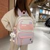 Korean Version Ins New Highvalue Collegestyle Contrasting Backpack, Casual and Lightweight Largecapacity Backpack for Junior High School Students