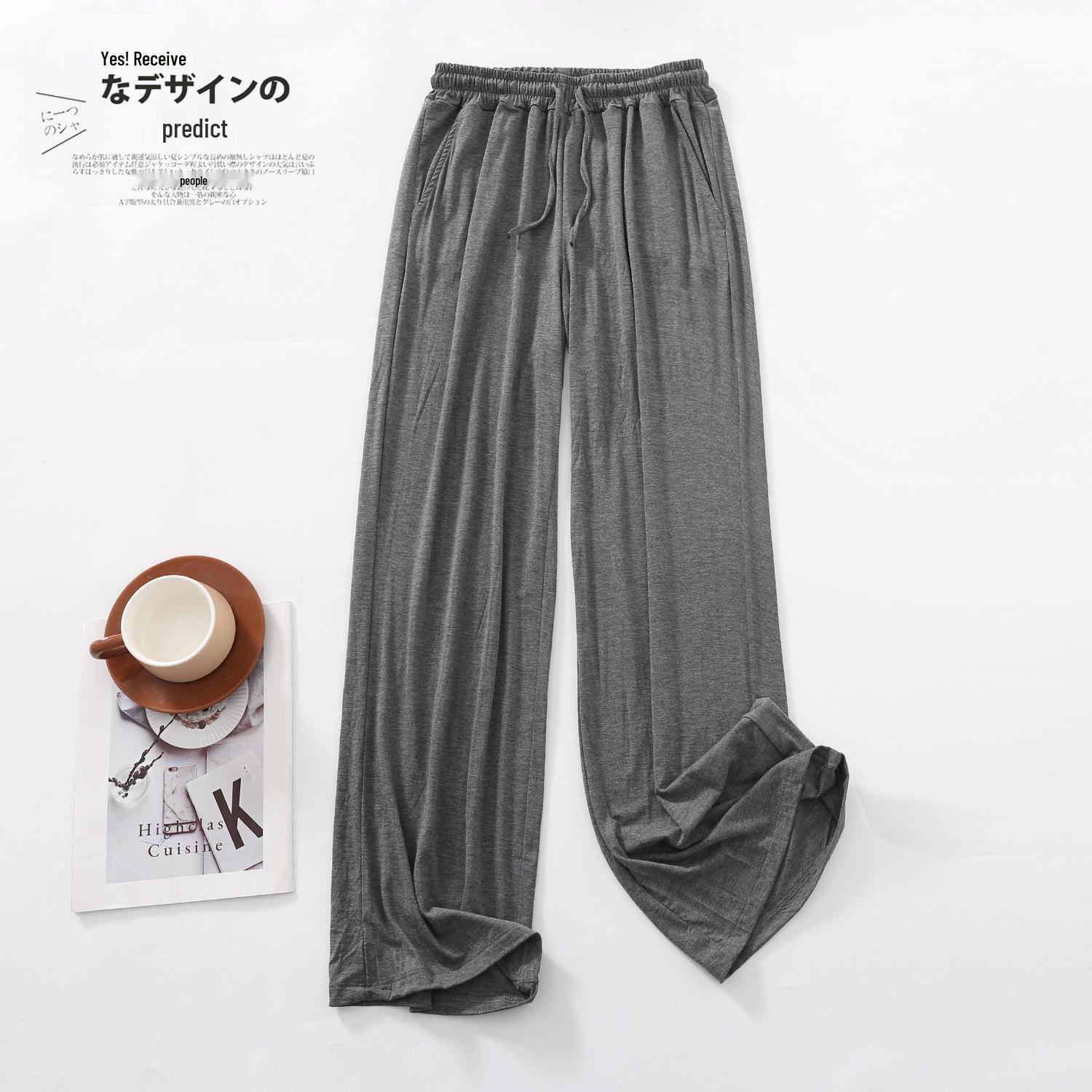 

Літні тонкі піжамні штани широкого крою в смужку – повсякденні, вільні, універсальні та великого розміру. M (45-60 kg)