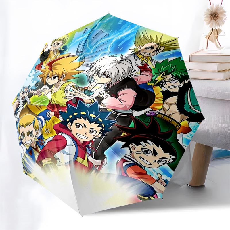 1pc Anime Characters Outdoor Umbrella - Automatic Opening/Closing, Portable 3-Fold Design, 8-Bone Iron Frame - Perfect Gift for Fans, Travelers,