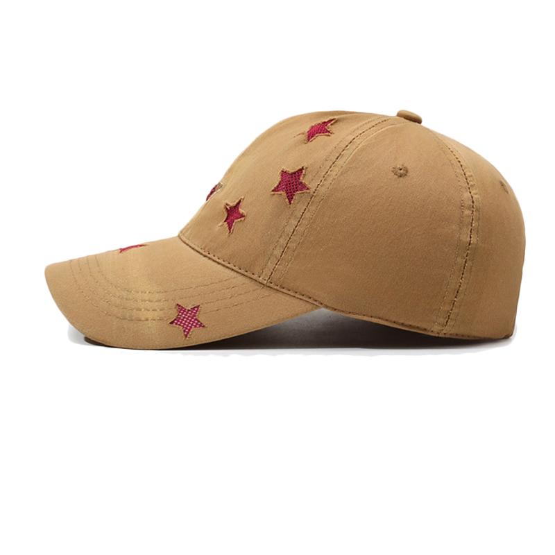 Vintage Five-Pointed Star Embroidered Baseball Cap Unisex Cap Breathable Soft Top Sunhat