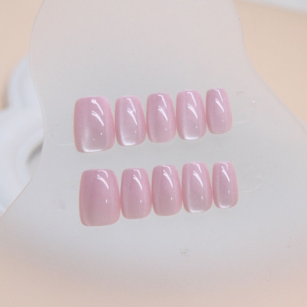 Shining False Nails Long Square Nail Tips Fashion Press on Nails DIY