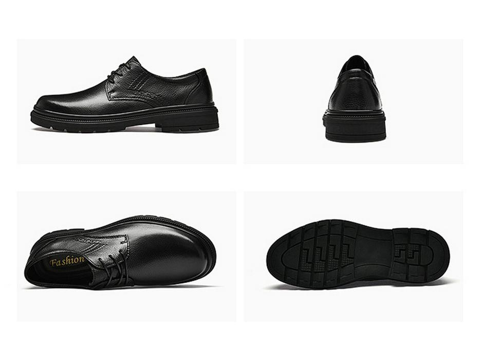 Pantofi derby din piele respirabilă, stilat, pentru bărbați, de primăvară – Formali și casual, înălțători, perfecți pentru nunți.