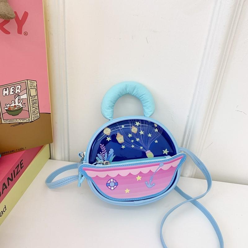 Star Cute Cartoon Jar Printed Children Round Single Shoulder Crossbody Bag