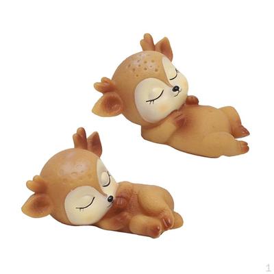 2 Stück Hirschfiguren Hübsches Kinderspielzeug Silikonornament für den Schreibtisch