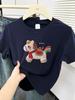 2026 Women's Plus Size T-shirt: Little Horse Print, Round Neck, Short Sleeve, Stylish, Tummy-Covering Design