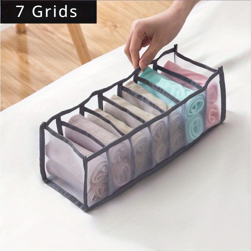 1PC Foldable Clothes Storag Bag, Mesh Grids Organizer For Wardrobe, Multifunctional Box