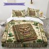 Magical World Mural Pattern Bedding Quilt Set Quilt Cover Pillowcase Home Decoration Birthday Gift (1 * Duvet Cover + 2 * Pillowcase, Without Core)
