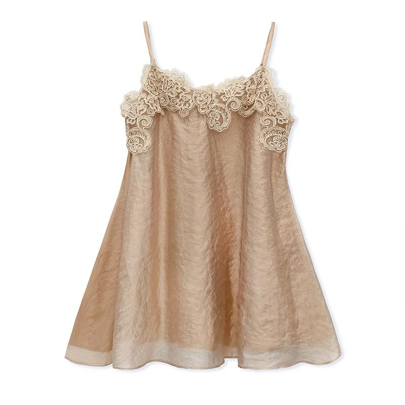 Summer New New Chinese Style Light Luxury High Sense Retro Suspender + Skirt Fashion Suit Female P1111