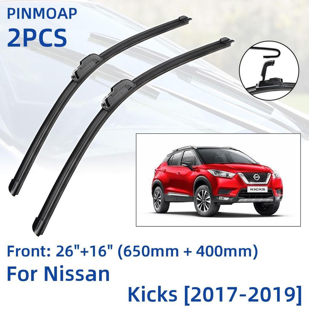 2PCS Front Windshield Windscreen Wiper Blades For Nissan Kicks 2017-2019 26"+16"  Window Brushes Cutter Accessories 2017 2018 2019
