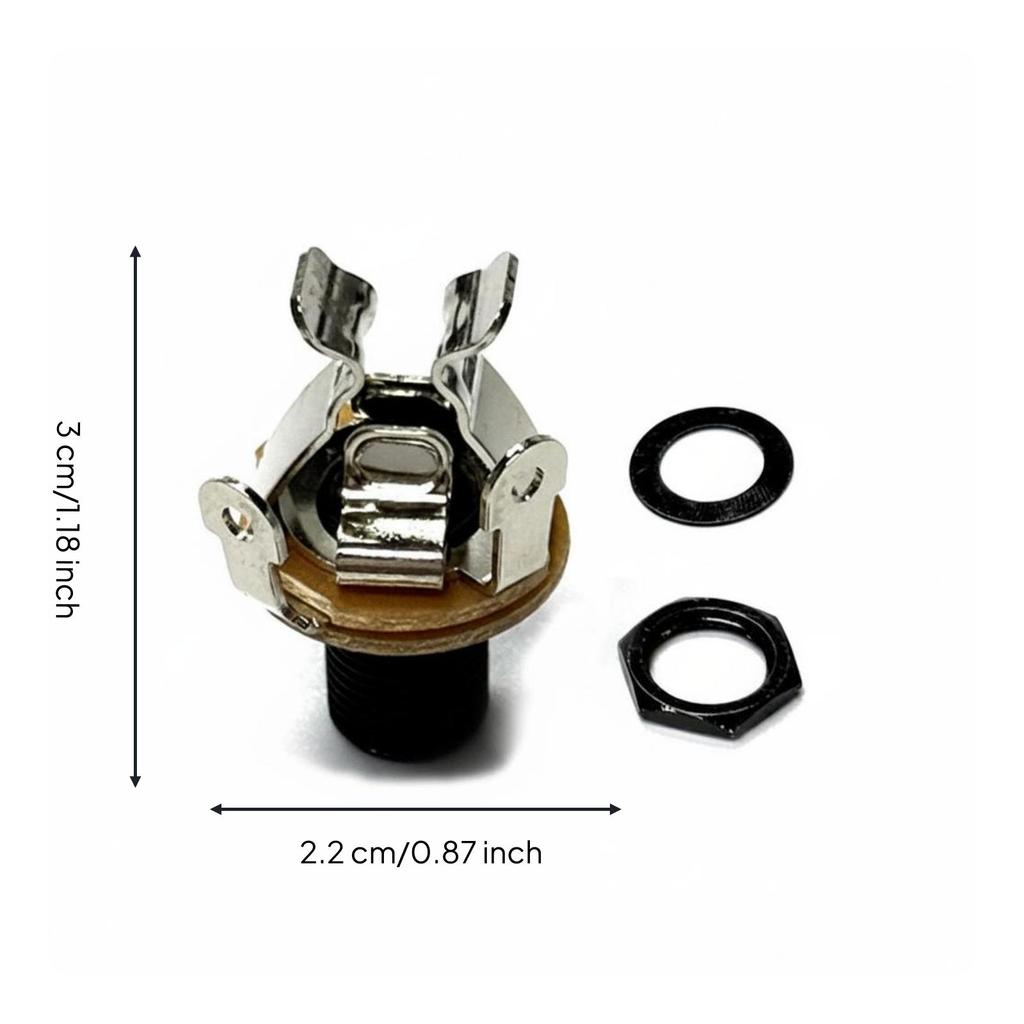 Bass Jack Connector Audio Input/Output Module Musical Instrument Copper Structure Metal Housing
