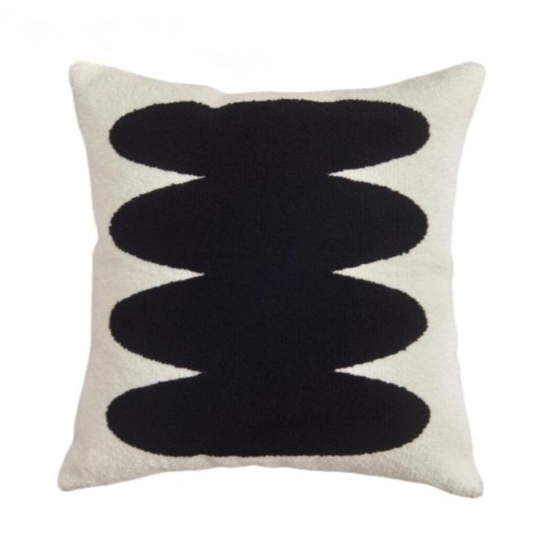 Housse de coussin décorative 45x45CM Noir Blanc pour canapé, gîte, moderne, simple, coussin lombaire, housse de coussin décorative pour la maison