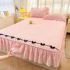 A-Grade Crinkled Double-Layer Bed Skirt & Cover: Non-Slip, Machine-Washable Mattress Protector