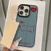 Dachshund love applies to iPhone17 Pro leather pattern mobile phone case 17 all-inclusive 15 large holes 16 soft case 14 generation