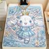 1PC Cinnamoroll Print Flannel Blanket, High Quality All Seasons, Home Decor, Warmth and Comfort, Perfect for Christmas Gifts