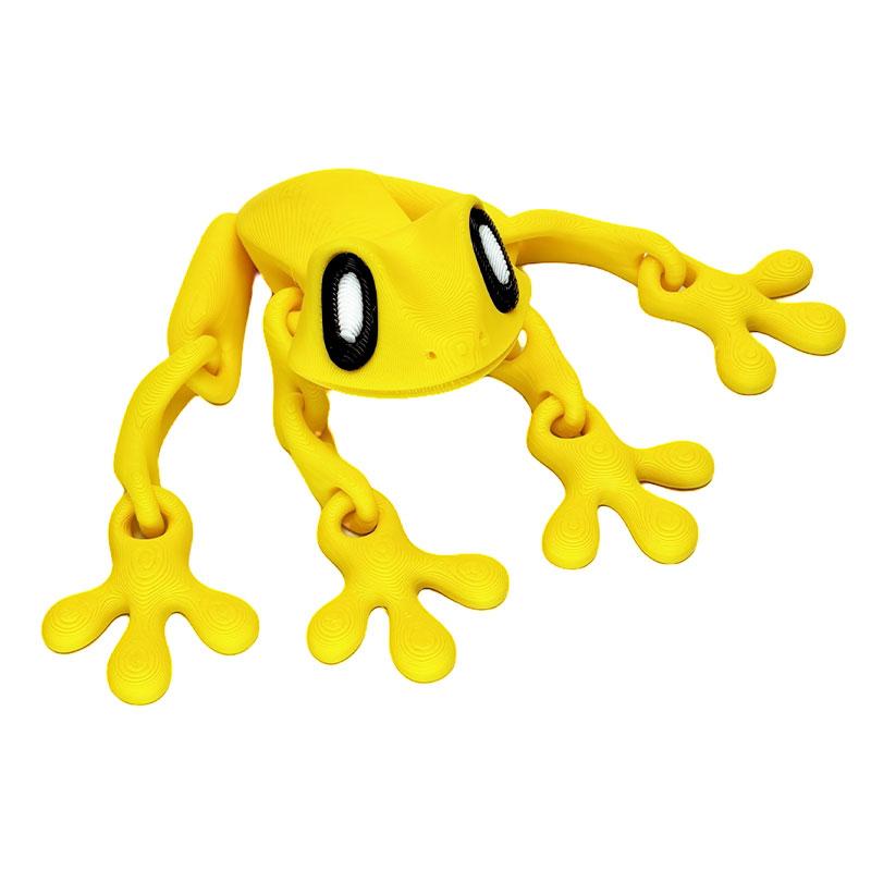 3D-gedruckter Frosch mit biegsamen Beinen, entzückende magnetische Kühlschrankdekoration, verspieltes Büro-Schreibtischornament, bestes Geschenk für jeden Anlass