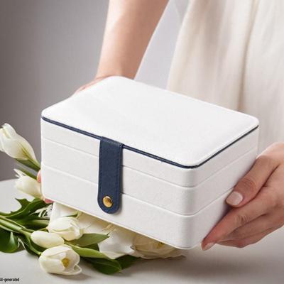 Creative Multi-Layer PU Leather Jewelry Storage Organizer