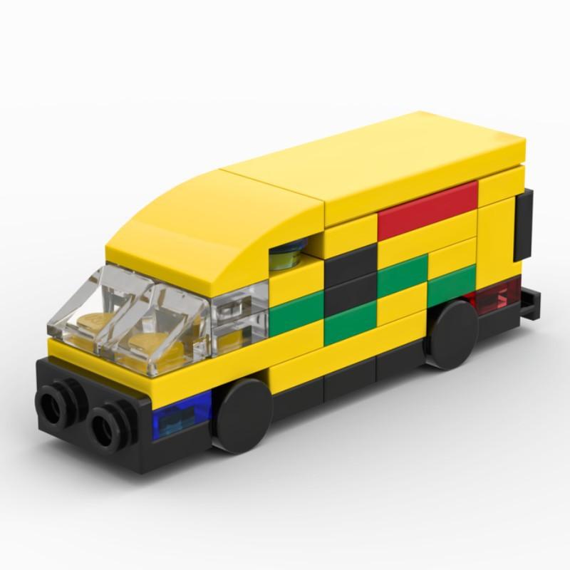 Stavebnice Sanitka Expresní Transportér Nákladní Auto Školní Autobus Plošinový Přívěs Sestavený Model Kompatibilní