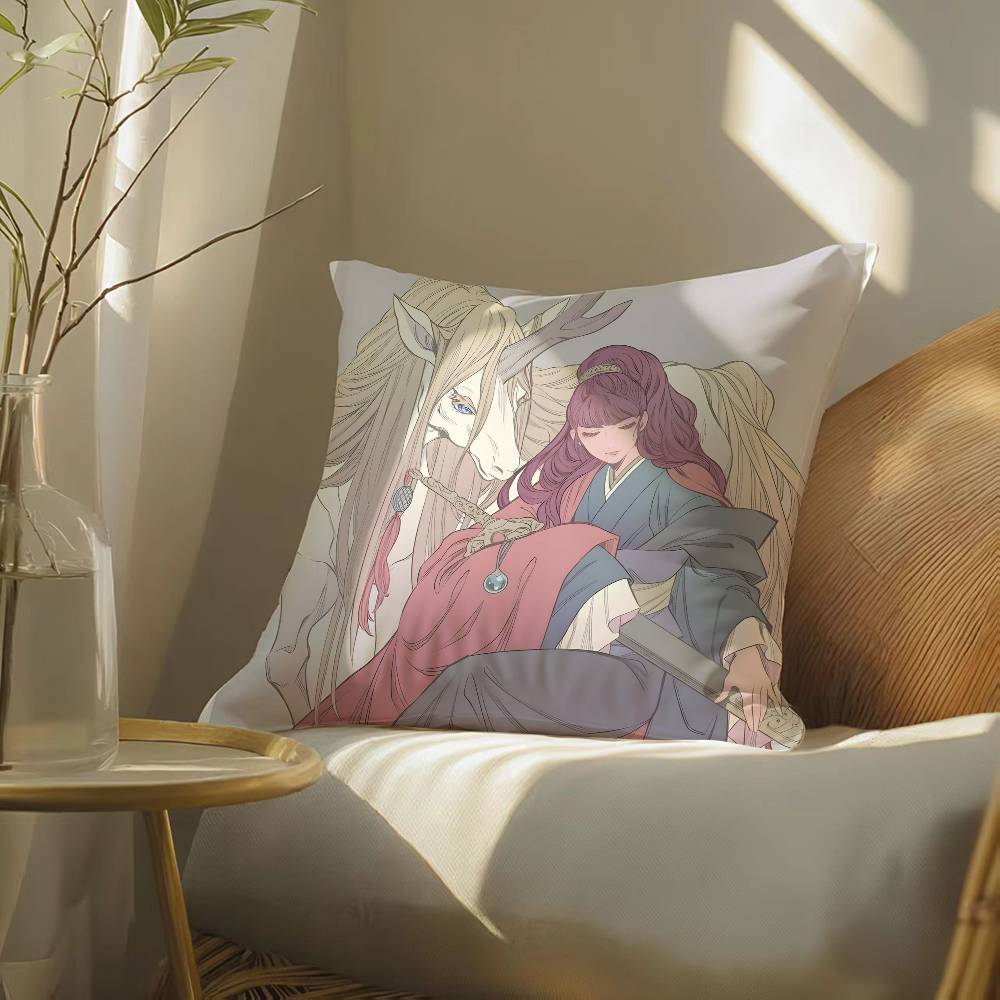 Beautiful Cool Comics The Twelve Kingdoms-K Pillow Case Silky elegant Comfort Sofa Bed  Invisible zipper Beach pillowcase