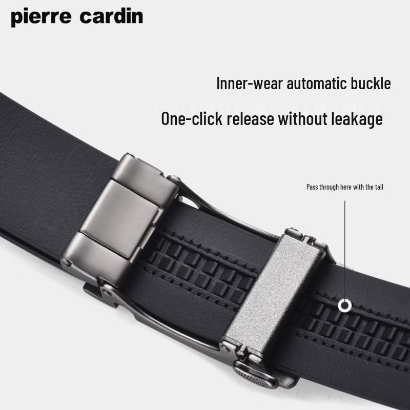 Pierre Cardin Men's Genuine Leather Automatic Buckle Belt