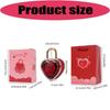 Decorative Heart Shaped Jewelry Gift Box with Key for Ring Presentation, Jewelry Storage, Vanity Display and Proposal Use